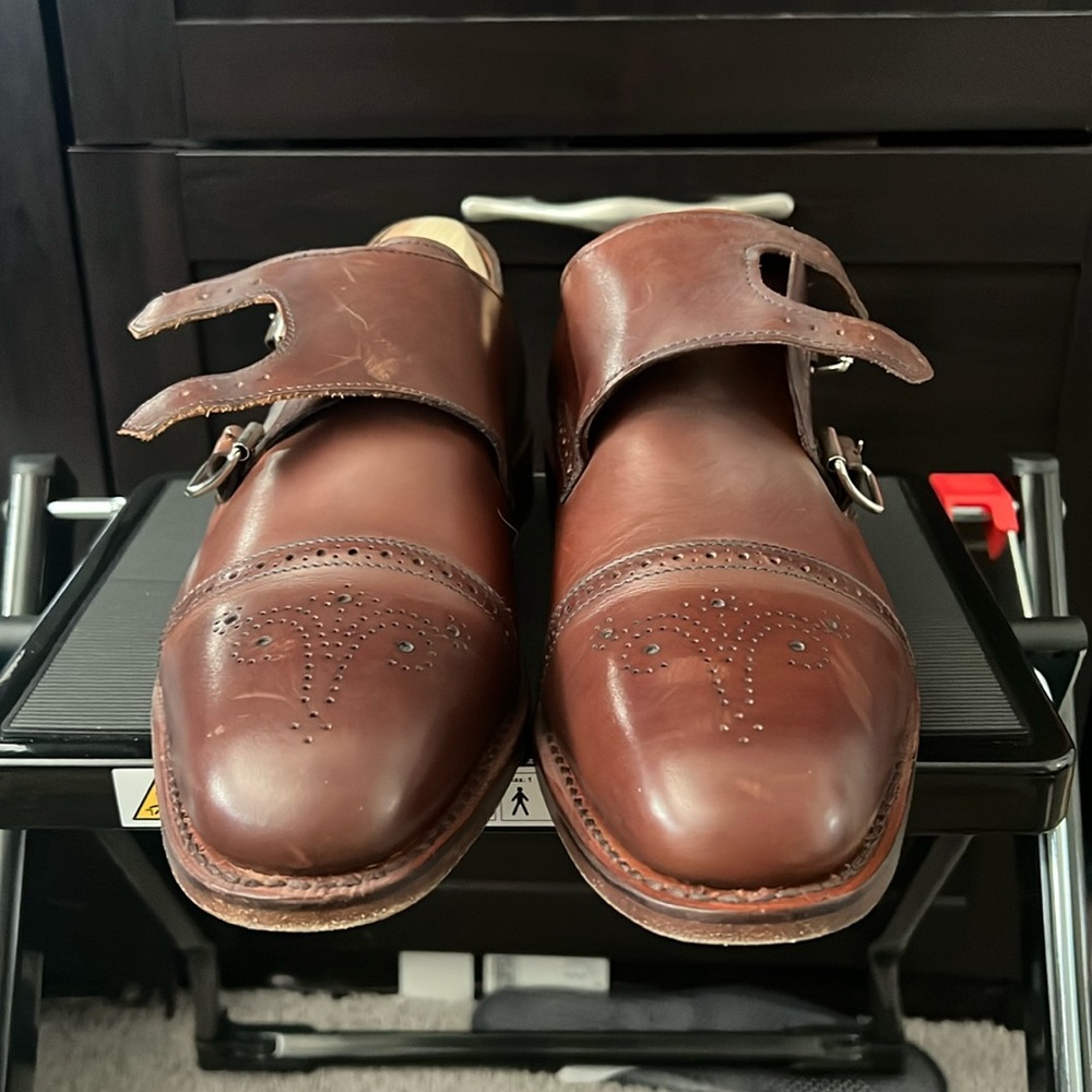 Allen Edmonds St. John’s Double Monk - Brown - Size 9 D